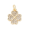 Rack Plating Brass Micro Pave Clear Cubic Zirconia Charms X-KK-Z060-13G-1