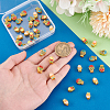 40Pcs 4 Styles Zinc Alloy Enamel Beads ENAM-PH0003-25-3