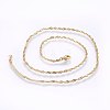 304 Stainless Steel Singapore Chain Necklaces MAK-L015-25D-2