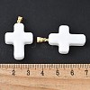 Handmade Lampwork with Brass Pendants LAMP-I030-01G-08-3