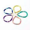 Handmade Polymer Clay Stretch Bracelets BJEW-JB06352-1