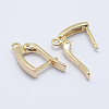 Brass Hoop Earring Findings with Latch Back Closure KK-F728-06G-A-NF-2