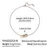 Minimalist 304 Stainless Steel Snake Chain Double Round Ball Pendant Necklaces for Women MF4676-3-1