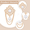 1Pc Flower ABS Plastic Imitation Pearl Brooches JEWB-CP0001-57A-6
