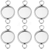 60Pcs 304 Stainless Steel Cabochon Connector Settings STAS-BBC0009-57A-7