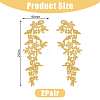 Flower Polyester Embroidery Lace Ornament Accessories PATC-WH0005-53A-2