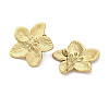 304 Stainless Steel Flower Theme Stud Earrings For Women EJEW-B110-04G-01-2