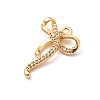 Brass Micro Pave Cubic Zirconia Pendants KK-F916-14G-2