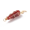 Dyed Natural Carnelian Big Pendants PALLOY-JF01866-02-4