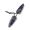 2Pcs Natural Lapis Lazuli Pendants G-A228-02A-2