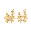 Brass Micro Pave Clear Cubic Zirconia Pendants CU-CBA5CB0-03G-1