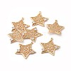 Brass Micro Pave Clear Cubic Zirconia Pendants KK-F808-11G-1