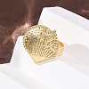 Ocean Brass Cuff Open Rings RJEW-Z129-01G-01-3