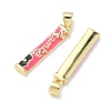 Brass Enamel Pendants KK-P349-12G-2