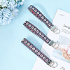 Iron with Polyester Inwrought Keychain KEYC-WH20054-011B-3