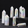 Point Tower Electroplate Natural Howlite Healing Stone Wands PW-WG41958-01-1