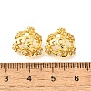 Flower Brass Bead Caps KK-V008-06G-3