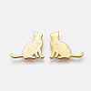 Alloy Kitten Cabochons PALLOY-WH0051-01G-02-2