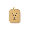 304 Stainless Steel Charms STAS-R001-01G-Y-1