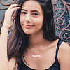 6Pcs 6 Style 304 Stainless Steel Word Pendant Necklace NJEW-KS0001-06P-7
