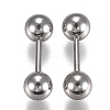 Tarnish Resistant 304 Stainless Steel Ball Stud Earrings EJEW-H113-02P-C-1