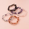 Chip Natural Gemstone Beaded Stretch Bracelets BJEW-JB02148-1