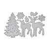 Christmas Tree Elk Carbon Steel Cutting Dies Stencils DIY-M003-10-1