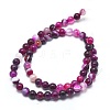 Natural Striped Agate/Banded Agate Beads Strands G-I254-03A-03-2
