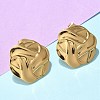 304 Stainless Steel Stud Earrings EJEW-U047-26G-2