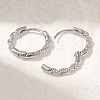 Rack Plating Twist Brass Hoop Earrings EJEW-H143-21P-2