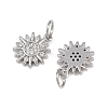Brass Micro Pave Cubic Zirconia Pendants KK-B150-02P-02-2