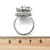 Gear Rotatable Open Cuff Rings for Women RJEW-S402-12P-4