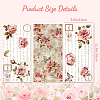 3 Sheets 3 Styles Flower PVC Waterproof Decorative Stickers DIY-WH0404-056-2