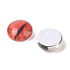100 Pcs Half Round/Dome Dragon Eye Printed Glass Cabochons GLAA-GA0002-28-2