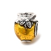 925 Sterling Silver Enamel European Beads STER-Z013-07P-04-1