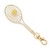 2Pcs 2 Colors Tennis Racket Alloy Pendant Decorations HJEW-JM02820-5