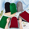   8Pcs 4 Colors Velvet Packing Pouches TP-PH0001-20-3