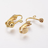 Brass Clip-on Earring Findings KK-E491-G-2