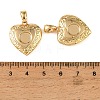Floral Embossed Brass Locket Pendants KK-CBA7157-03G-2
