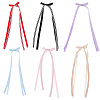 6Pcs 6 Colors Lace Bowknot Polyester Alligator Hair Clips PHAR-CY0001-02-1