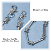 1Pc Rock Style Stainless Steel Barbed Wire Link Chains for Pants AJEW-HS0001-44-4