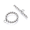 Non-Tarnish 201 Stainless Steel Toggle Clasps STAS-N087-34P-2