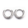 Tarnish Resistant 202 Stainless Steel Huggie Hoop Earrings EJEW-L205-02F-P-1