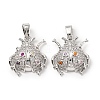 Brass Micro Pave Cubic Zirconia Pendants KK-G533-23P-1
