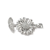 Brass Micro Pave Clear Cubic Zirconia Pendants KK-F924-12P-2