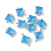 Brass Pave Cubic Zirconia Connector Charms KK-F892-53P-05-1