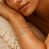 2 Bags 2 Colors Brass Snake Chain Bracelets for Women BJEW-GO0001-09-5