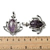 Natural Amethyst Pendants G-M434-04P-19-3