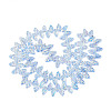 Electroplate Transparent Glass Beads Strands EGLA-N056-03A-09-2