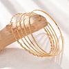 5Pcs 304 Stainless Steel Bangle Set for Women BJEW-S162-01A-G-1